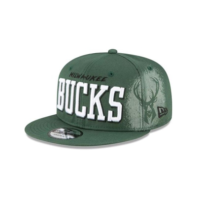 Milwaukee Bucks Gorra | New Era NBA Faded 9fifty Snapback Cap Mexico - Verdes